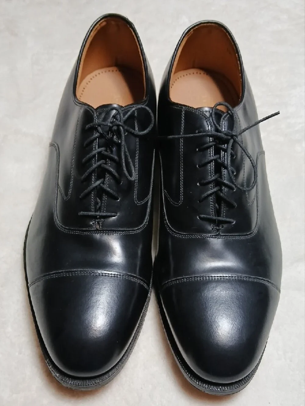 Johnston & Murphy Melton Black Cap-Toe Oxford Lace-Up Size 10.5